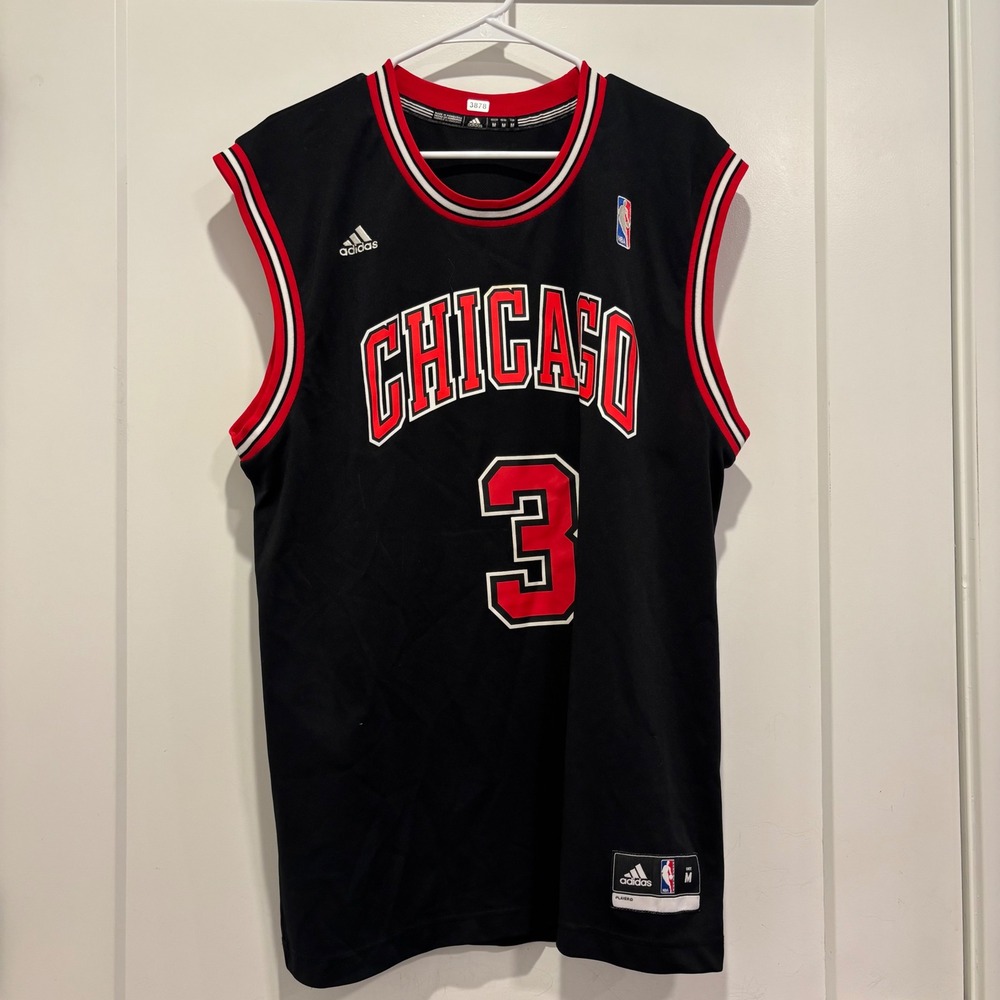 Adidas Chicago Bulls Byrd 3 NBA Basketball Jersey Mens Medium Black Sleeveless